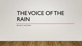 The Eternal Role of Rain in Walt Whitman's Poetry