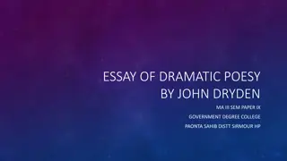 Debate on Dramatic Poesy by John Dryden