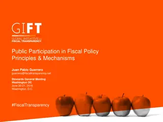Principles of Public Participation in Fiscal Policy