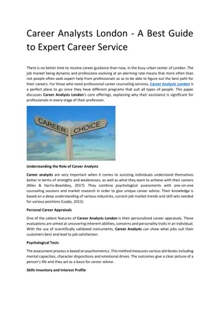 Career Analysts London - A Best Guide to Expert Career Service