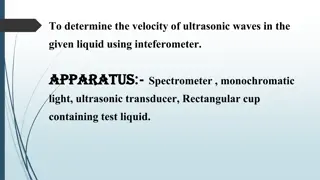 Determining Ultrasonic Wave Velocity in Liquid Using Interferometer