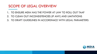 Legal Overview and Powers of MDIA for Innovative Technology Arrangements