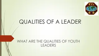Qualities of Youth Leaders in Imparting Education and Character