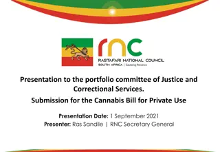 Submission for Cannabis Bill for Private Use by Rastafari National Council