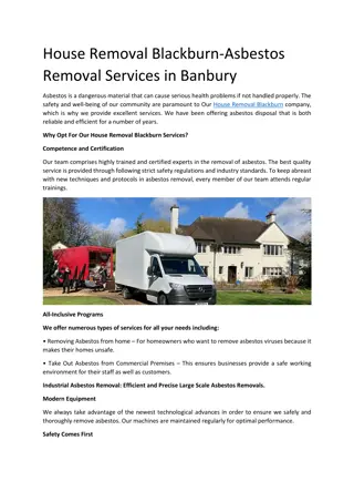 House Removal Blackburn-Asbestos Removal Services in Banbury