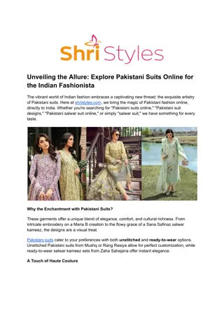 Unveiling the Allure_ Explore Pakistani Suits Online for the Indian Fashionista