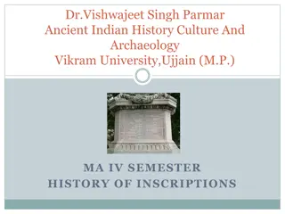 Evolution of Inscriptions in Ancient Indian History