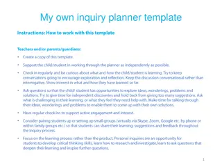 Skills and Attributes for Personal Inquiry Planning