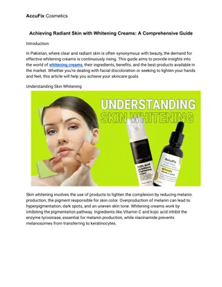 Achieving Radiant Skin with Whitening Creams_ A Comprehensive Guide