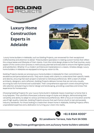 Luxury Home Construction Experts in Adelaide