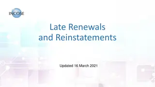 Late Renewals and Reinstatements Process for ASEP and CSEP Certifications