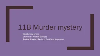Crime Vocabulary and Grammar: Murder Mystery Exercises and Relative Clauses