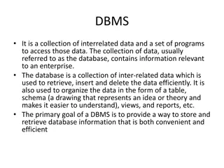 Database Management Systems (DBMS)