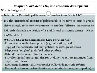 Foreign Aid, Debt, FDI, and Economic Development