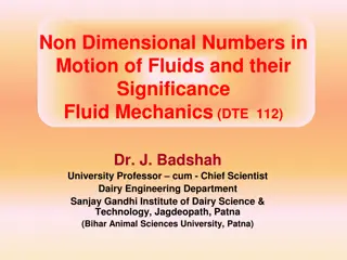 Non-Dimensional Numbers in Fluid Mechanics