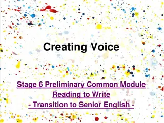 Discovering Literary Techniques for Creating Voice in Writing