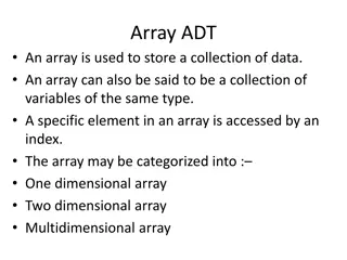 Arrays: Overview and Examples