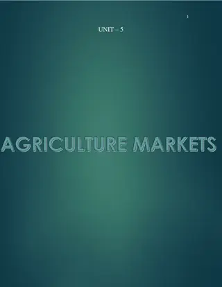 Agricultural Marketing: From Production to Consumption