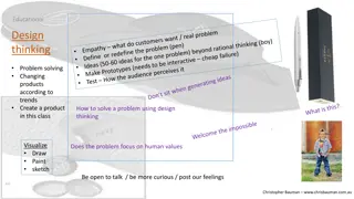 Innovative Product Design Thinking and Problem Solving Approach