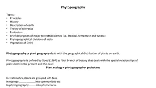 Phytogeography: Geographical Distribution of Plants