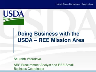 USDA REE Mission Area Overview and Procurement Guidelines
