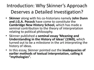 Revisiting Skinner's Approach to Political Philosophy Interpretation