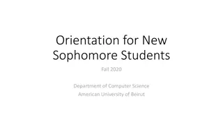 Freshman Orientation Fall 2020 - Department of Computer Science, American University of Beirut
