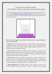 Enhance Your Wireless Range: 192.168.188.1 Wireless Extender Setup with Top Apps