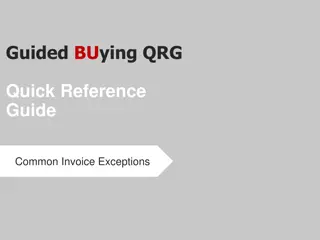 Common Invoice Exceptions in Guided Buying