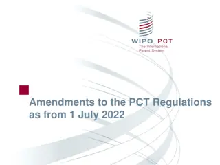 PCT Rule Amendments Effective from 1 July 2022