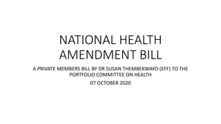 National Health Amendment Bill by Dr. Susan Thembekwayo