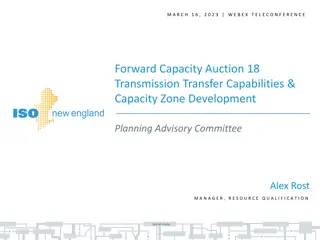 Update on Forward Capacity Auction 18 Transmission Transfer Capabilities