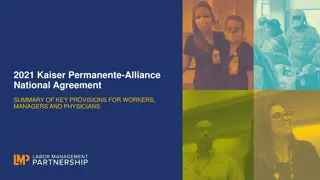Kaiser Permanente Alliance National Agreement Summary 2021