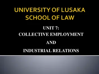 Collective Employment and Industrial Relations