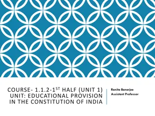 Educational Provisions in the Constitution of India