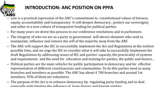 ANC Position on Political Party Funding Act