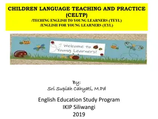 Effective Lesson Planning for Teaching English to Young Learners (EYL)