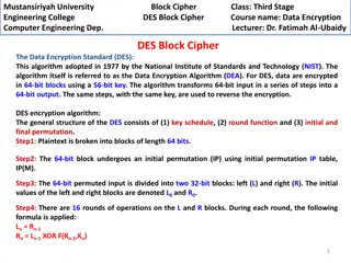 DES Block Cipher in Computer Engineering at Mustansiriyah University