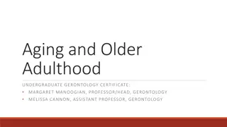 Undergraduate Certificate in Aging and Older Adulthood