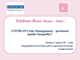 Addressing Persistent Gender Inequality in the COVID-19 Crisis: Role of Telefono Rosa in Rome, Italy
