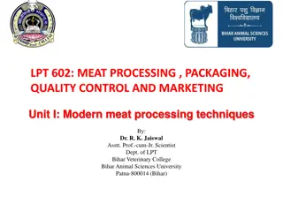 Modern Meat Processing Techniques: Comminution and Beyond