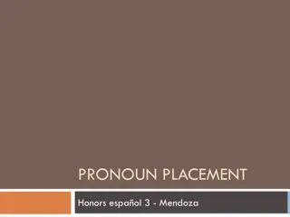 Pronoun Placement Rules in Spanish Sentences