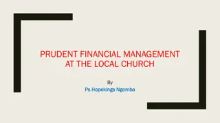 Prudent Financial Management at the Local Church