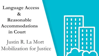 Language Access & Reasonable Accommodations in Court