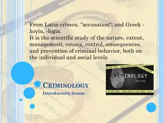 Introduction to Criminology and Course Overview