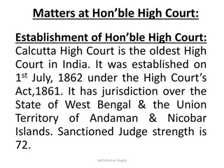 Overview of Calcutta High Court's Jurisdiction
