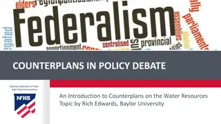 Counterplans in Policy Debate