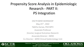 Integration Approaches of Propensity Scores in Epidemiologic Research