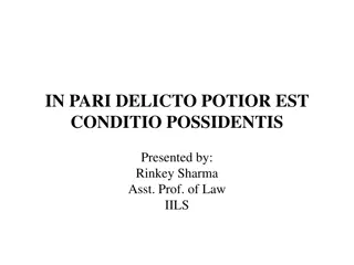 Doctrine of In Pari Delicto in Legal Context