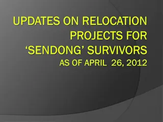 Update on Sendong Survivors' Relocation Projects as of April 26, 2012